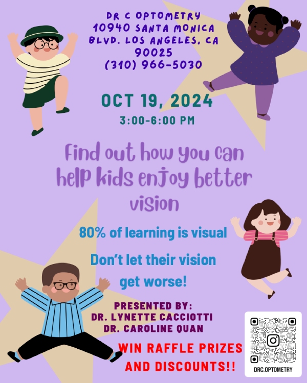 Help kids enjoy better vision event. Oct 19 3pm-6pm!